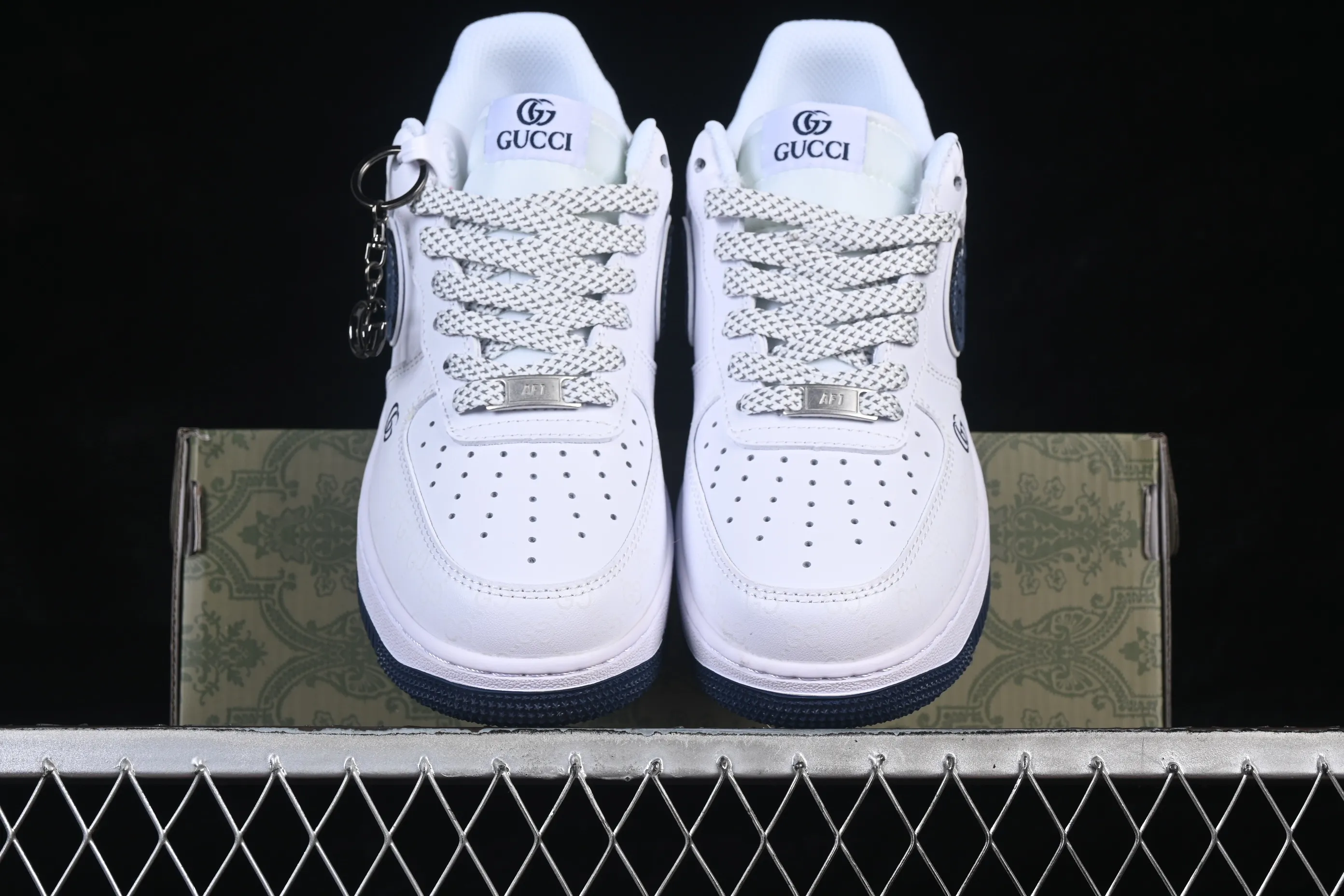 All categories Nk Air Force 1 Air Force series Nk Air Force 1 Low Air Force low-top Nike Air Force 1'07 Low Gucci joint denim blue print Air Force 1 low-top casual sneakers XX3168-196